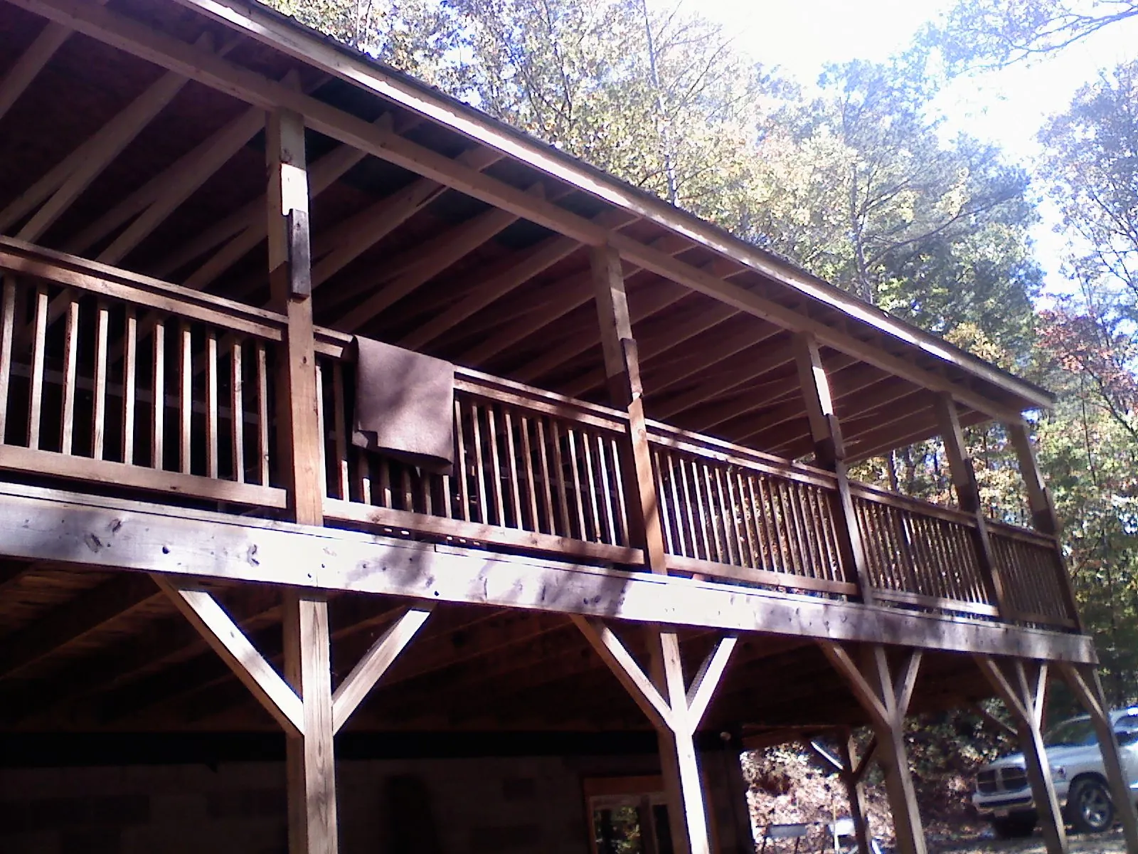Timber framing under a new elevated porch and deck — Roof Leak Repair in Brookpark by Roofing Brothers